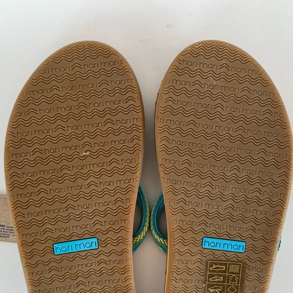 Hari Mari NWT Scouts Breeze Brown Flip Flop Sandals in Aqua Blue Breeze, size 9 - Picture 10 of 11